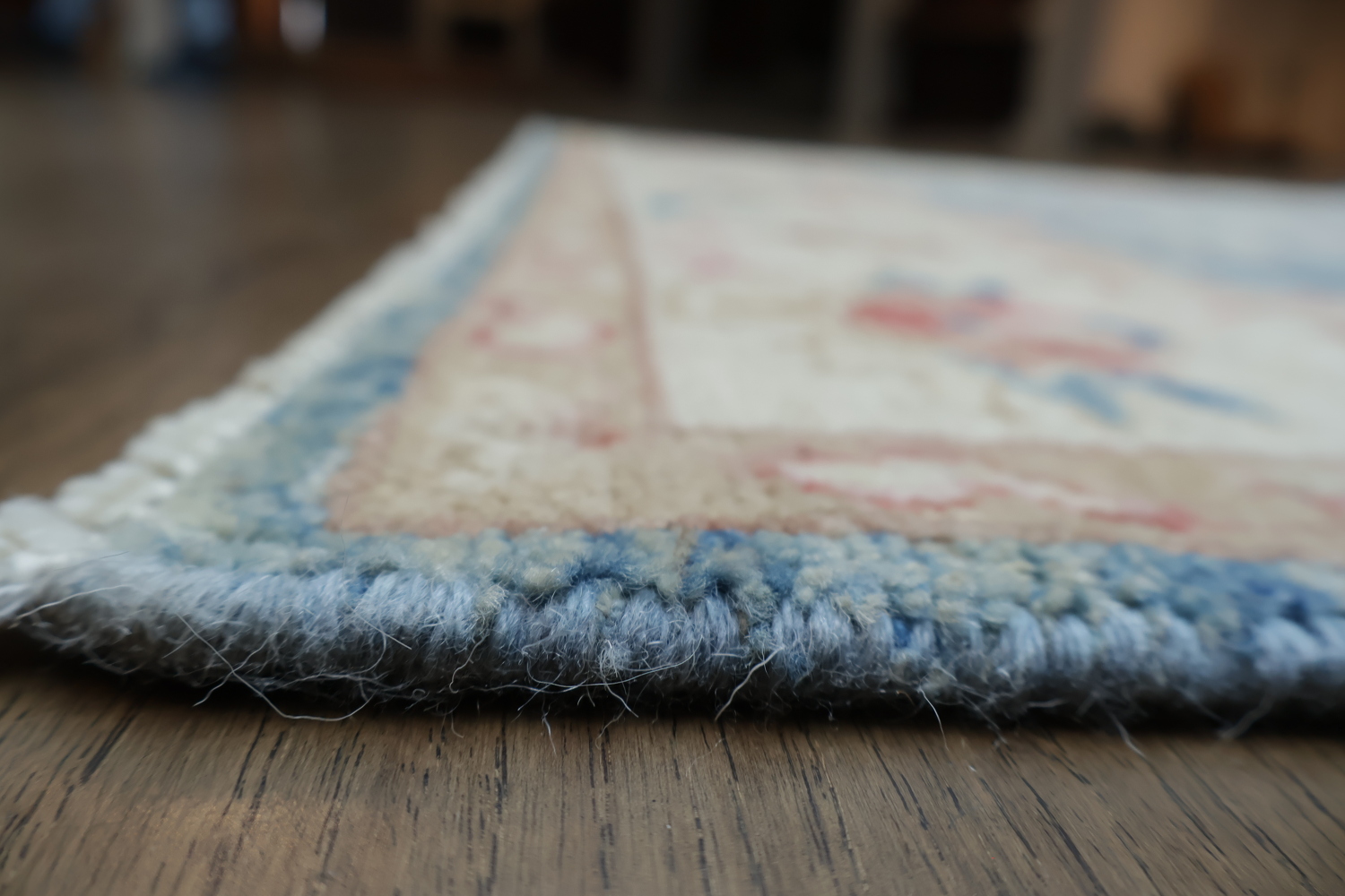 Blue Oushak Vegetable Dye Area Rug 4x6