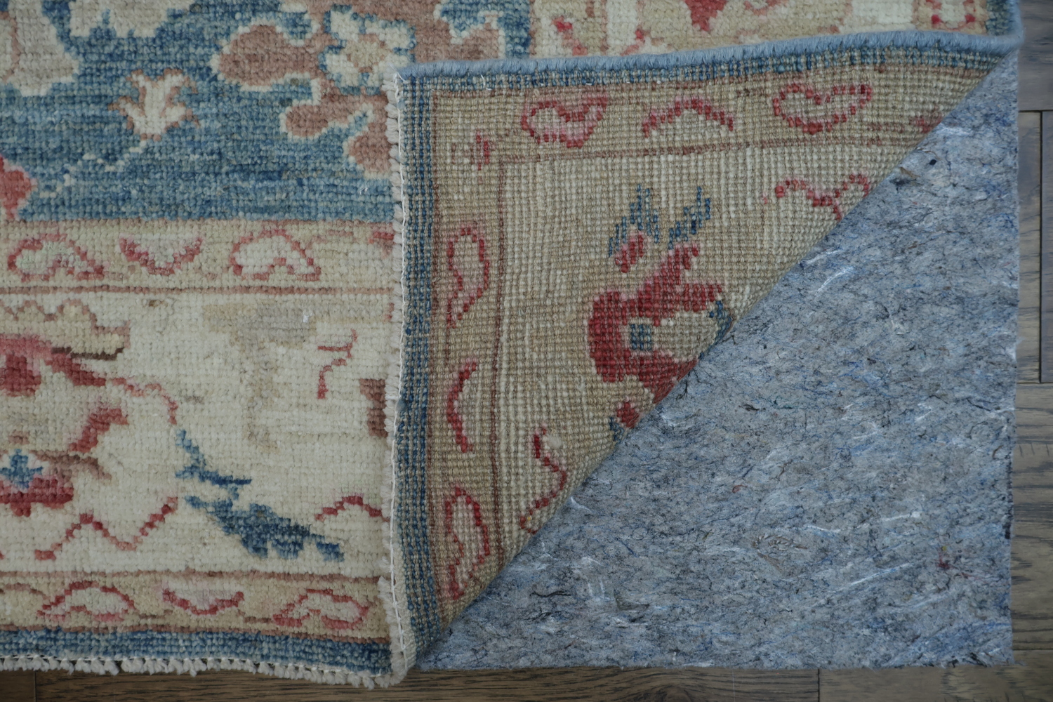 Blue Oushak Vegetable Dye Area Rug 4x6