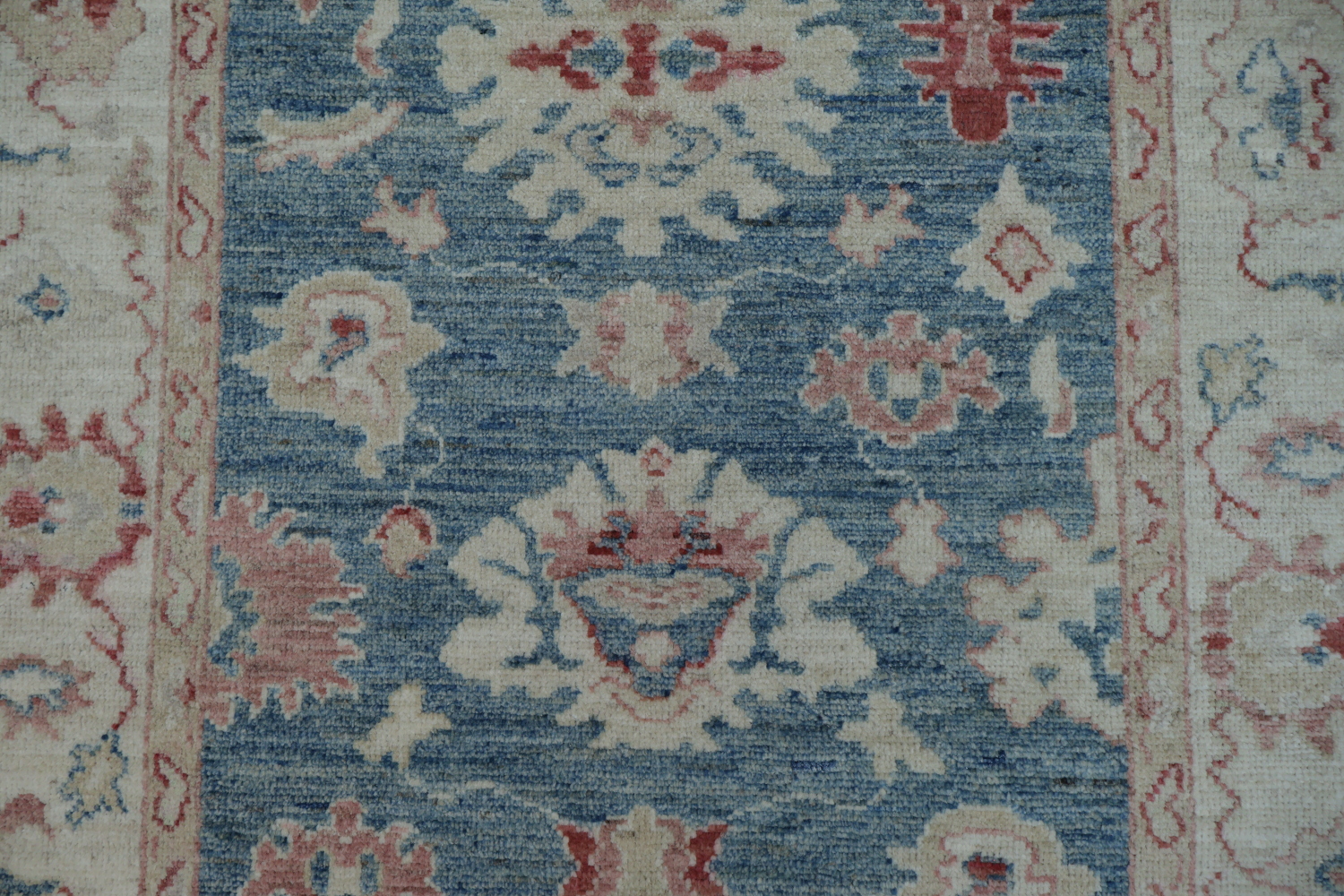 Blue Oushak Vegetable Dye Area Rug 4x6