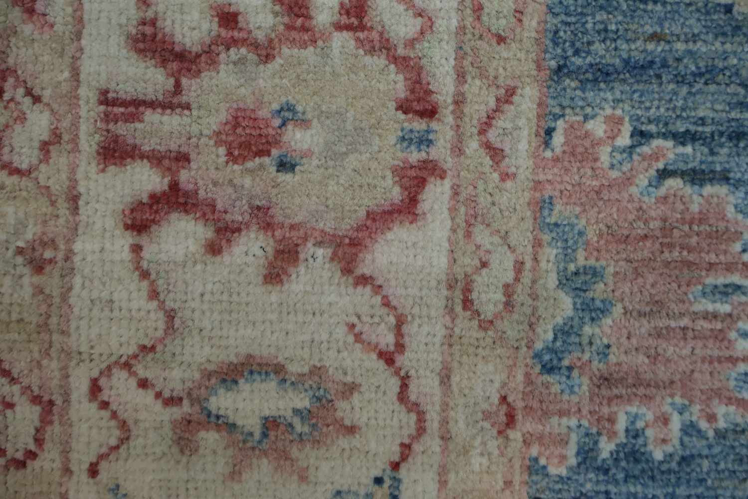 Blue Oushak Vegetable Dye Area Rug 4x6