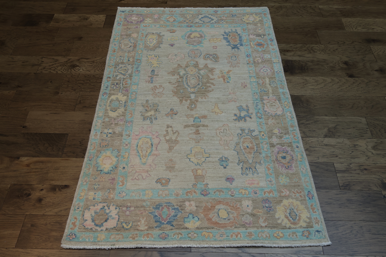 Vegetable Dye Oushak Turkish Area Rug 4x6