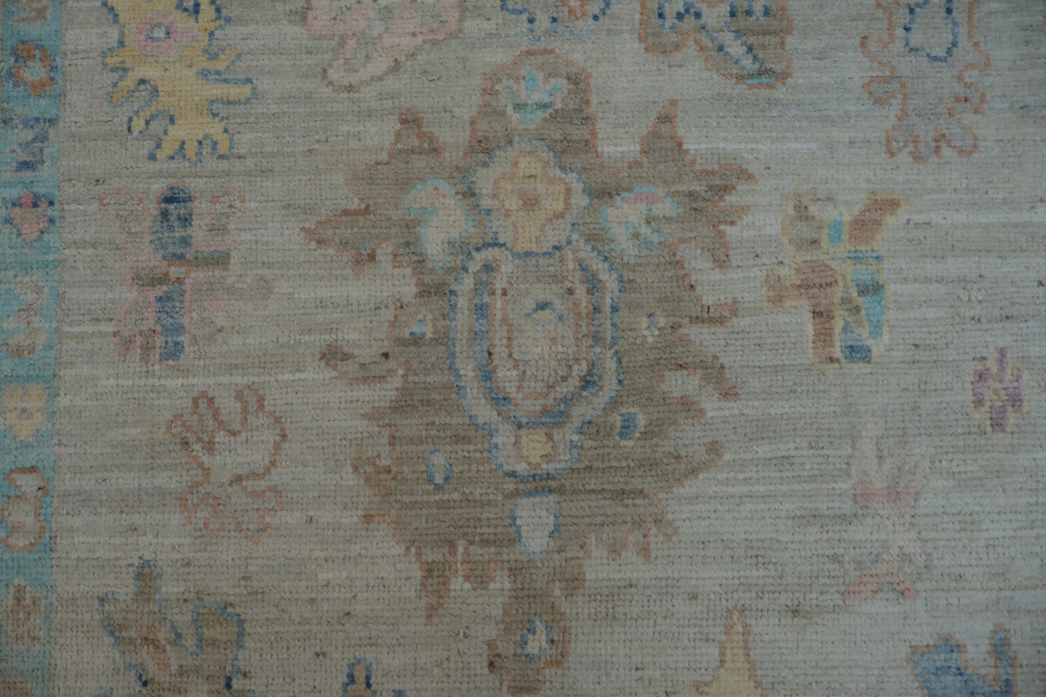 Vegetable Dye Oushak Turkish Area Rug 4x6