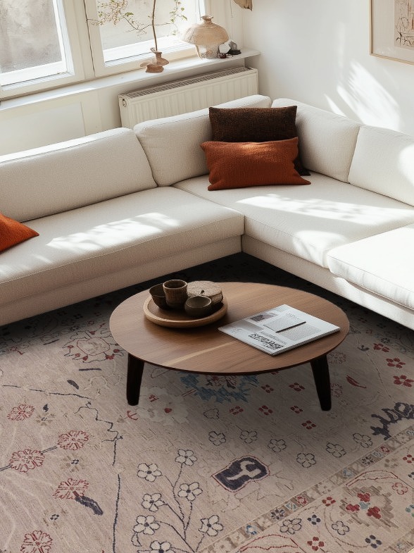 Wool Oushak Vegetable Dye Area Rug 9x12