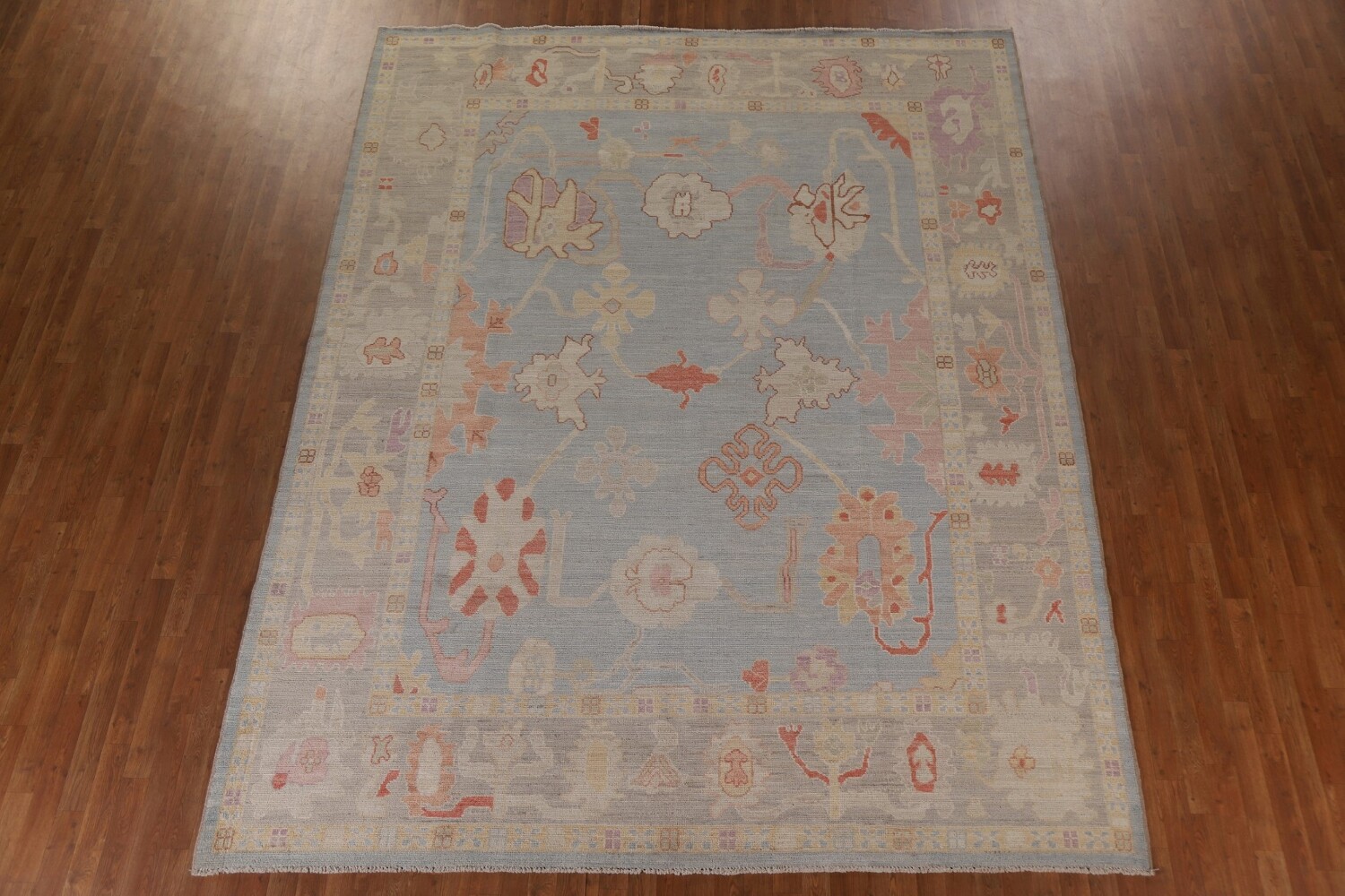 Vegetable Dye Oushak Turkish Area Rug 9x12