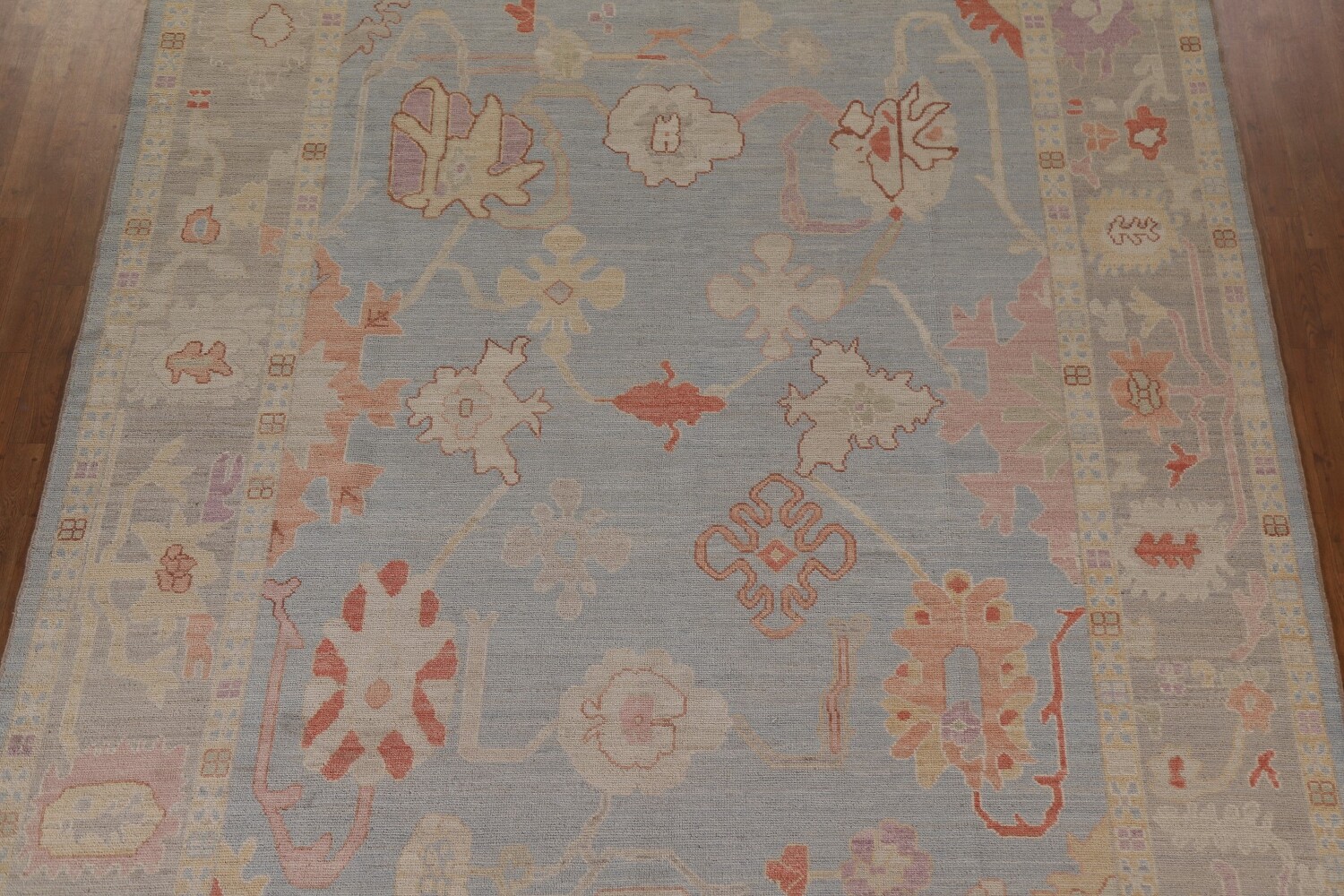 Vegetable Dye Oushak Turkish Area Rug 9x12