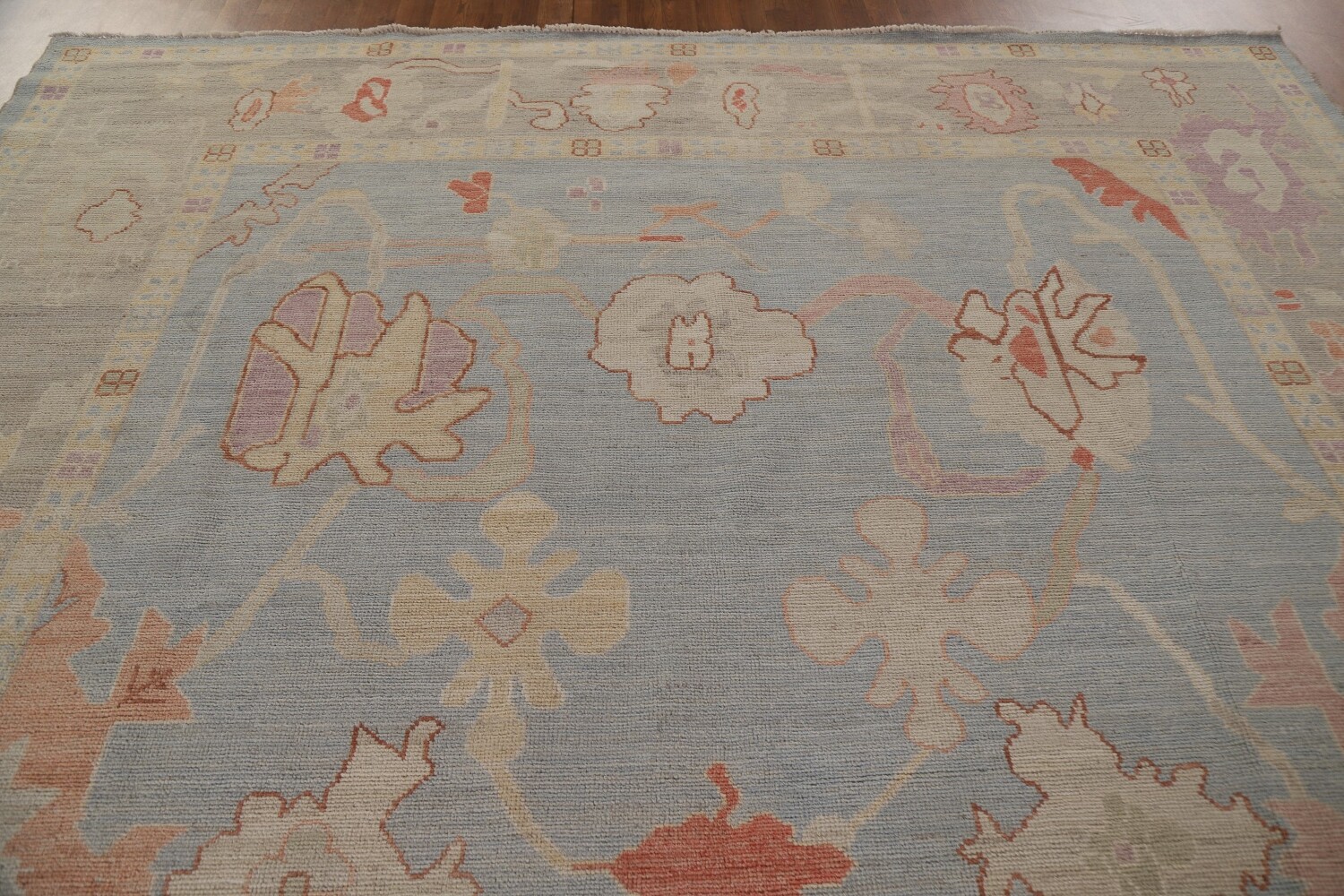 Vegetable Dye Oushak Turkish Area Rug 9x12