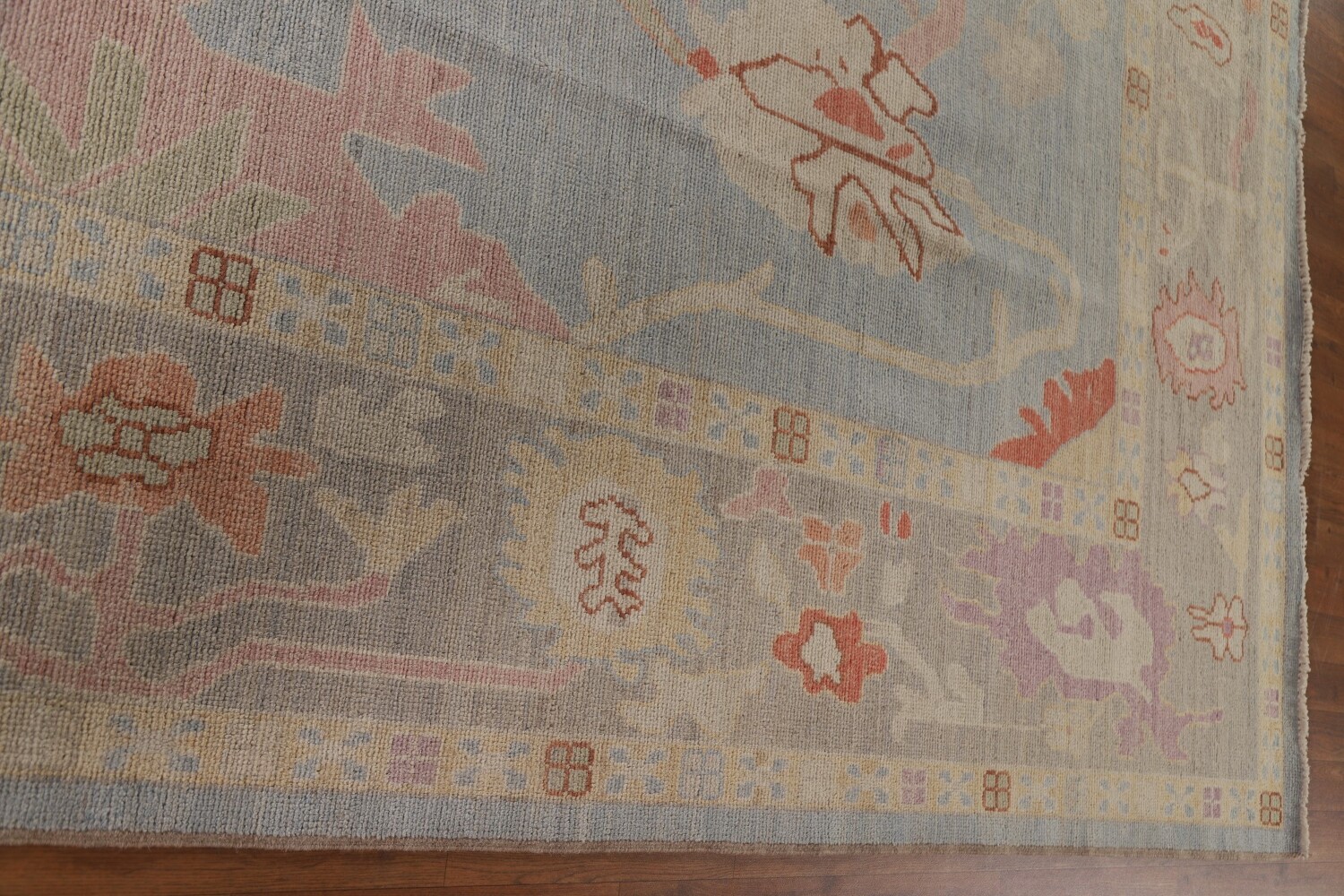 Vegetable Dye Oushak Turkish Area Rug 9x12