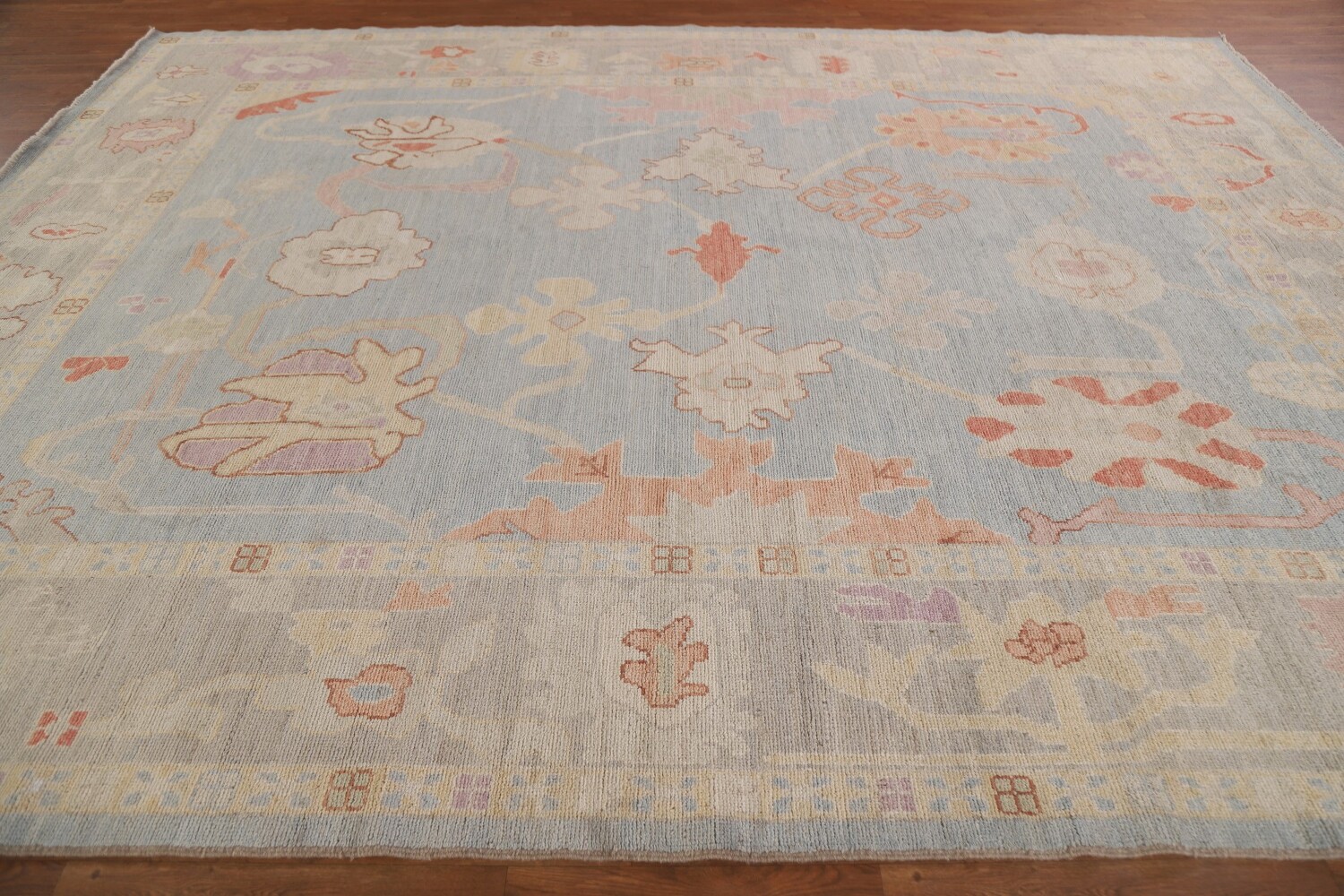 Vegetable Dye Oushak Turkish Area Rug 9x12