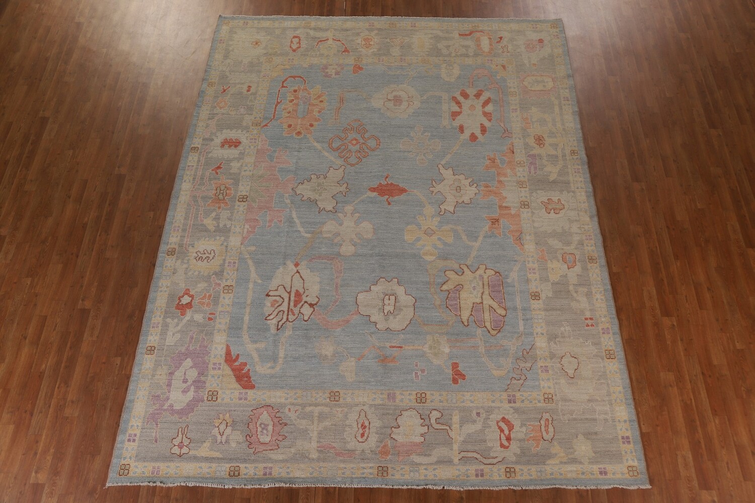 Vegetable Dye Oushak Turkish Area Rug 9x12