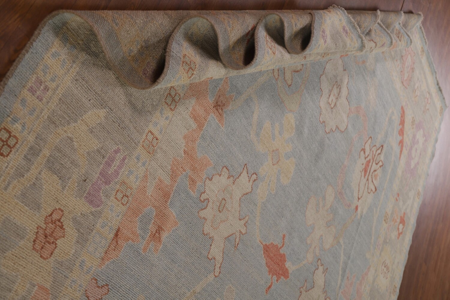 Vegetable Dye Oushak Turkish Area Rug 9x12