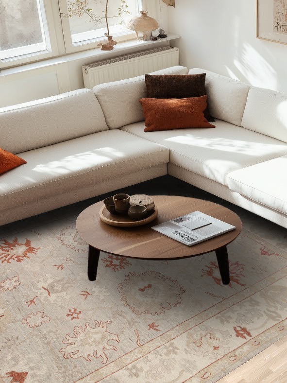 Vegetable Dye Oushak Turkish Area Rug 8x10