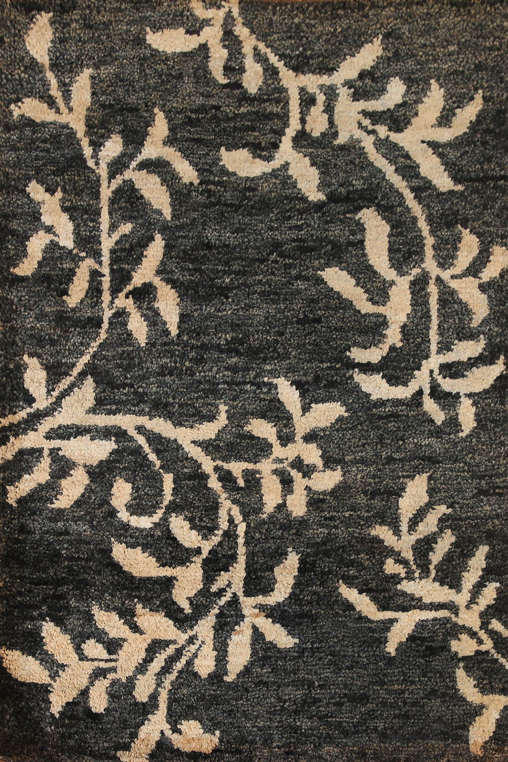 Black Floral Oriental Area Rug 5x7