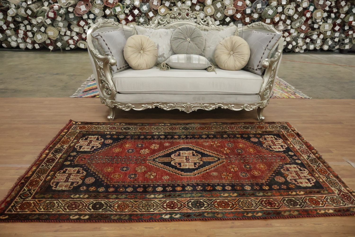 Geometric Red Shiraz Persian Area Rug 5x8