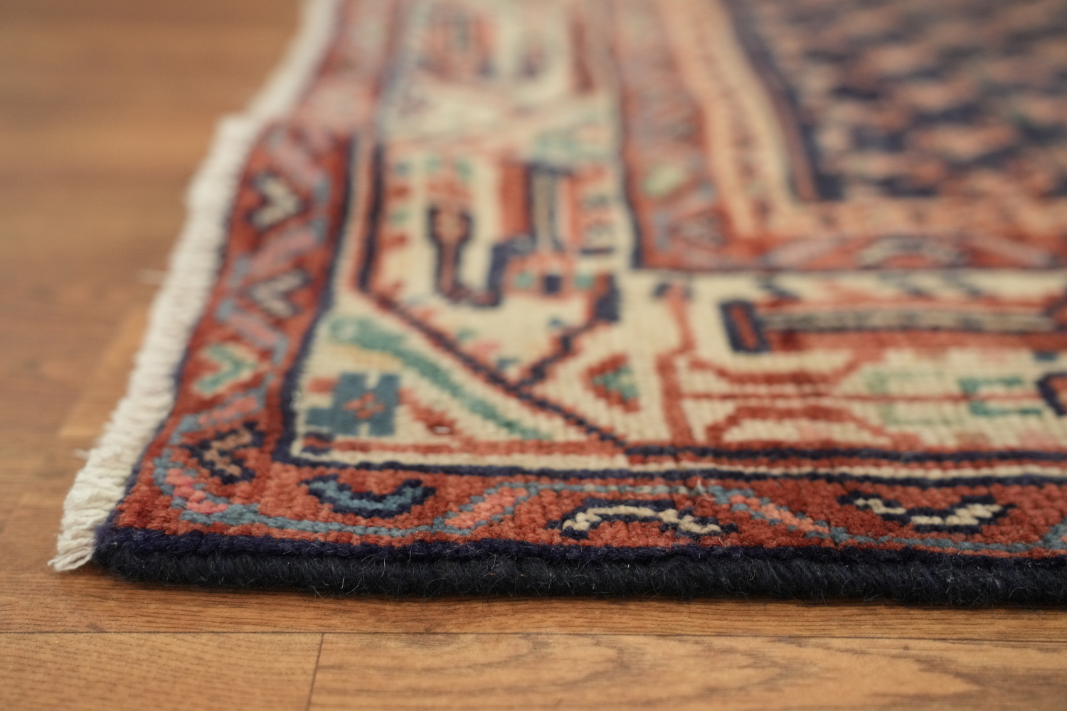Navy Blue Botemir Persian Runner Rug 4x10