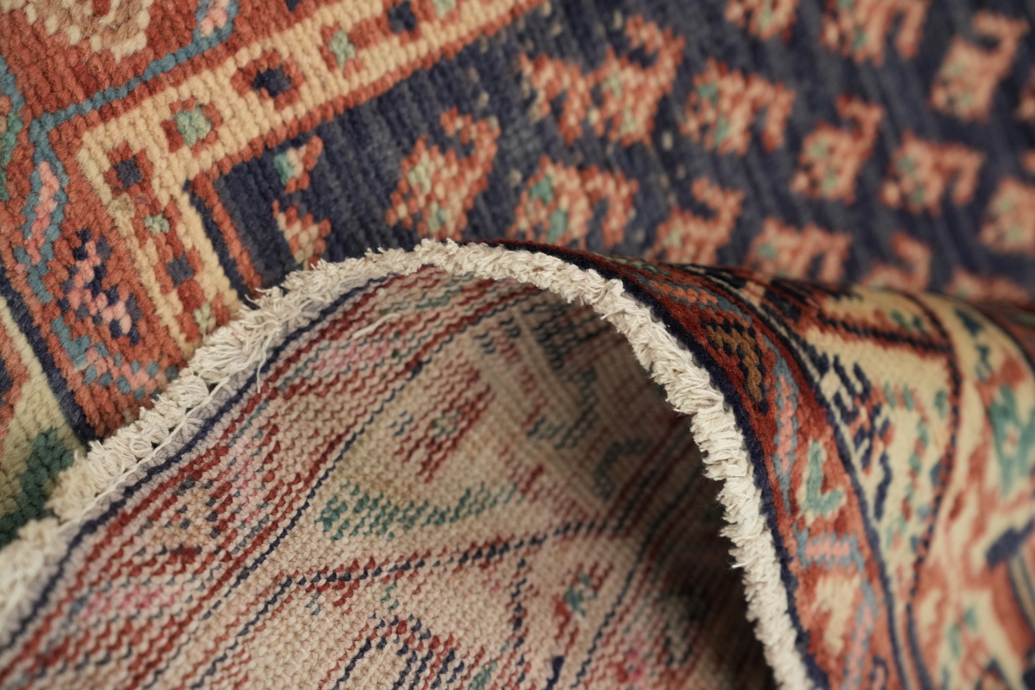 Navy Blue Botemir Persian Runner Rug 4x10