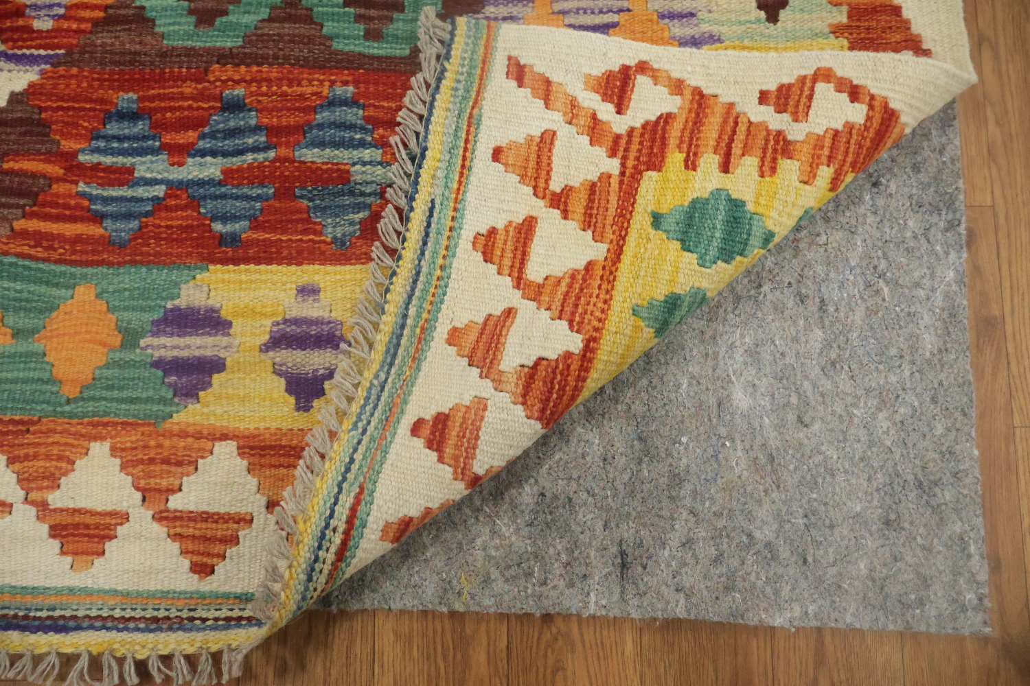 Reversible Wool Kilim Area Rug 10x13