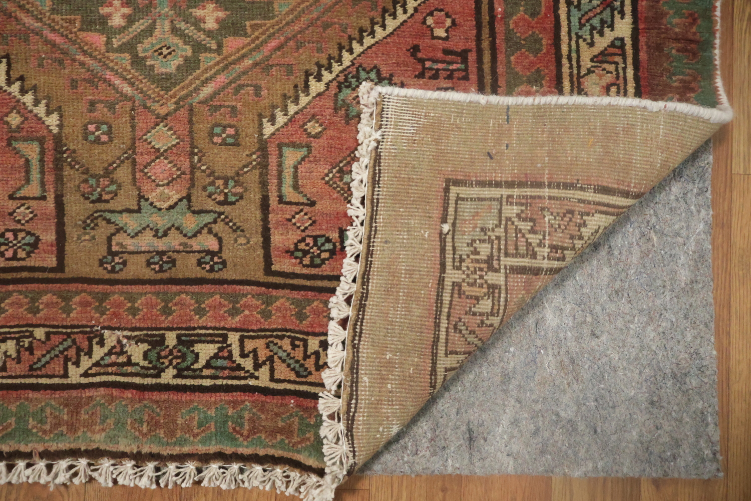 Vintage Wool Zanjan Persian Area Rug 4x6