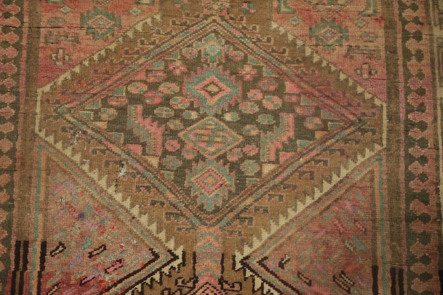 Vintage Wool Zanjan Persian Area Rug 4x6