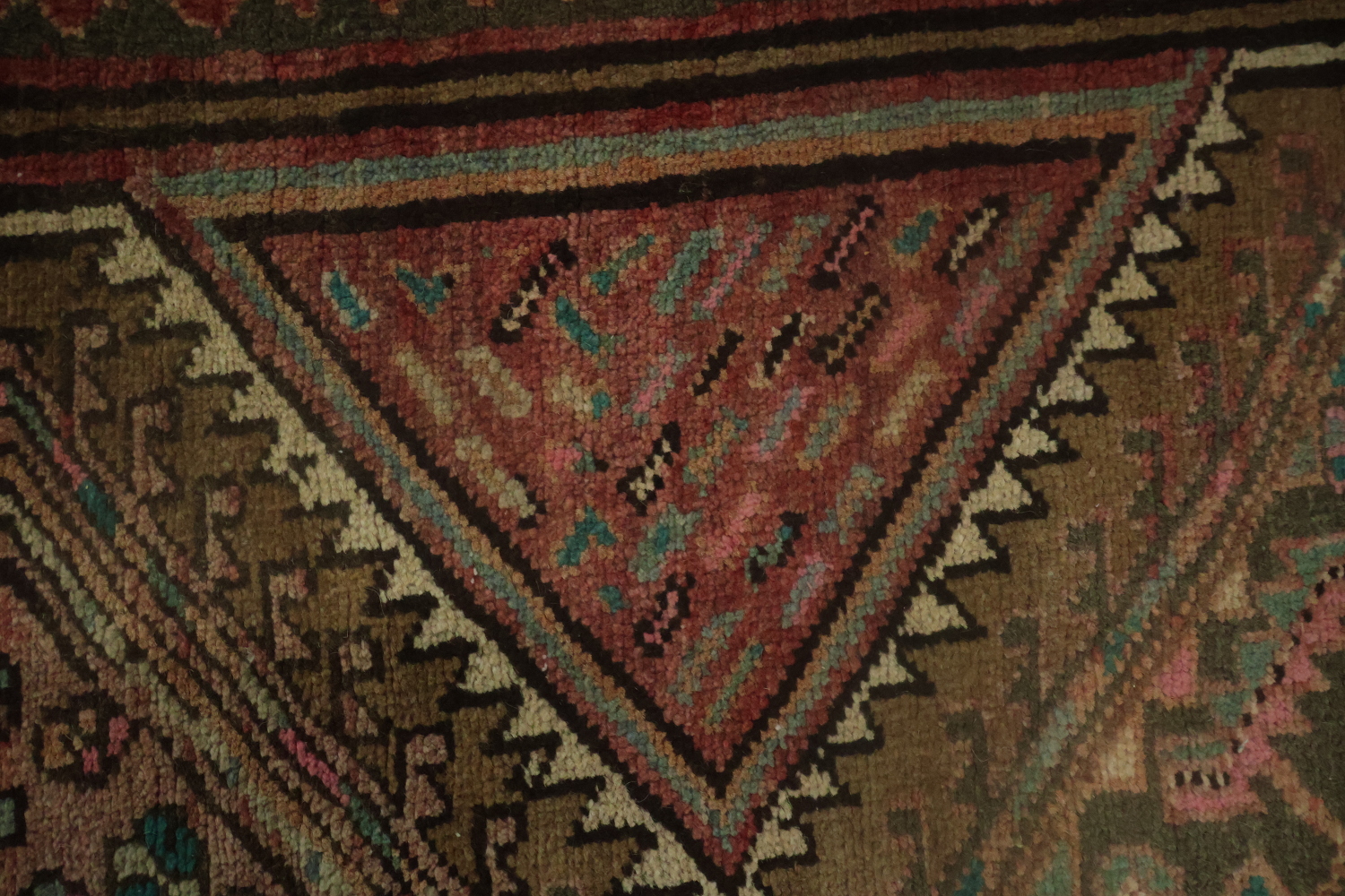 Vintage Wool Zanjan Persian Area Rug 4x6