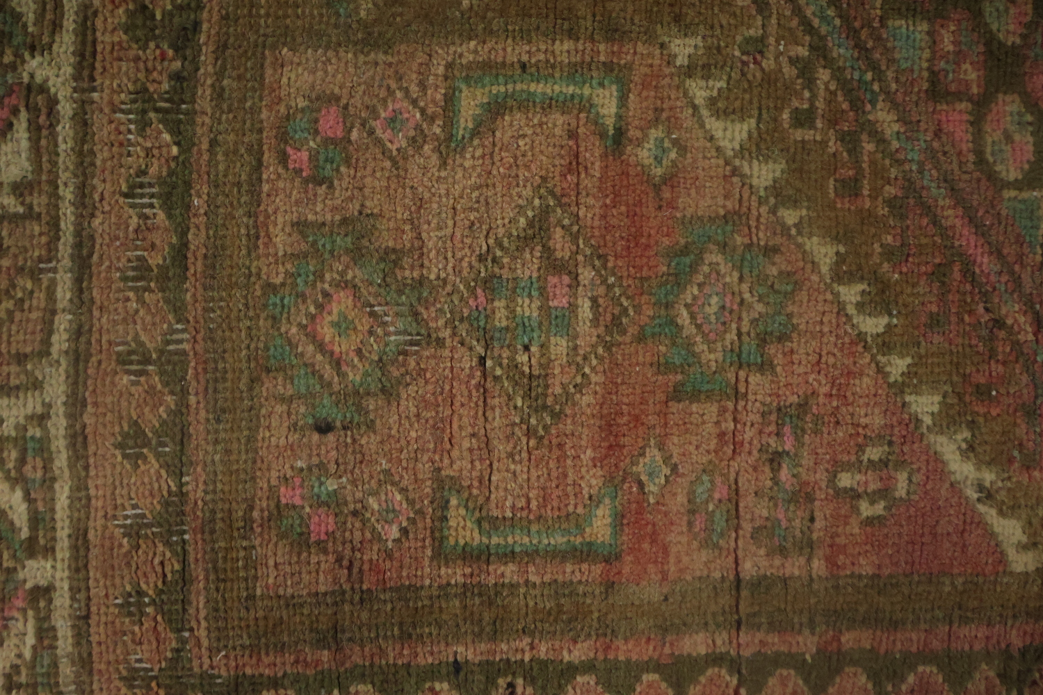 Vintage Wool Zanjan Persian Area Rug 4x6