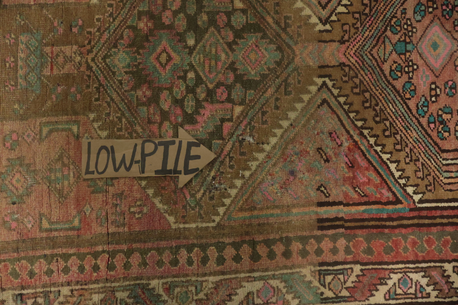 Vintage Wool Zanjan Persian Area Rug 4x6