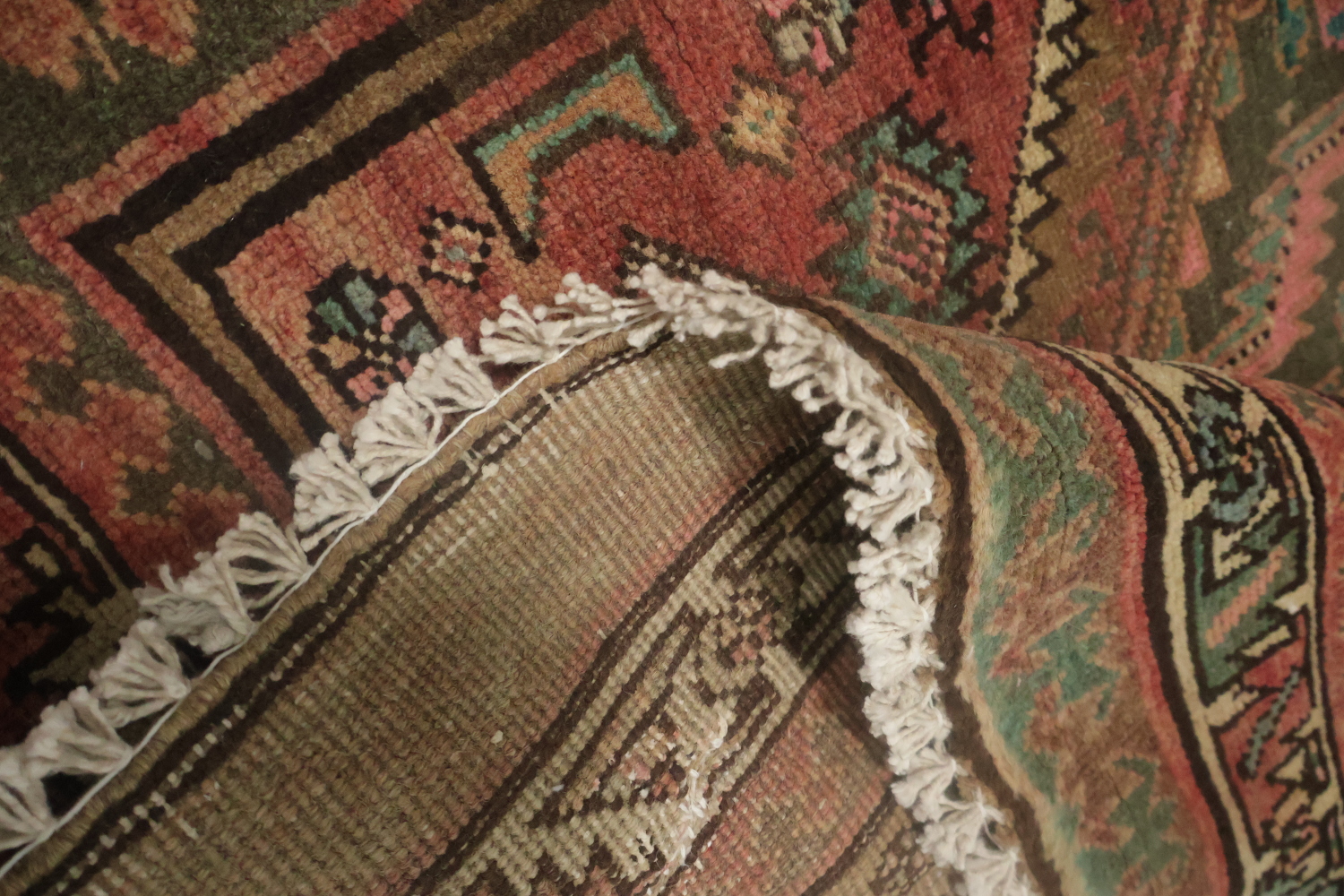 Vintage Wool Zanjan Persian Area Rug 4x6