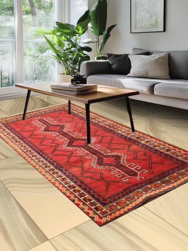 Wool Red Lori Persian Area Rug 4x8