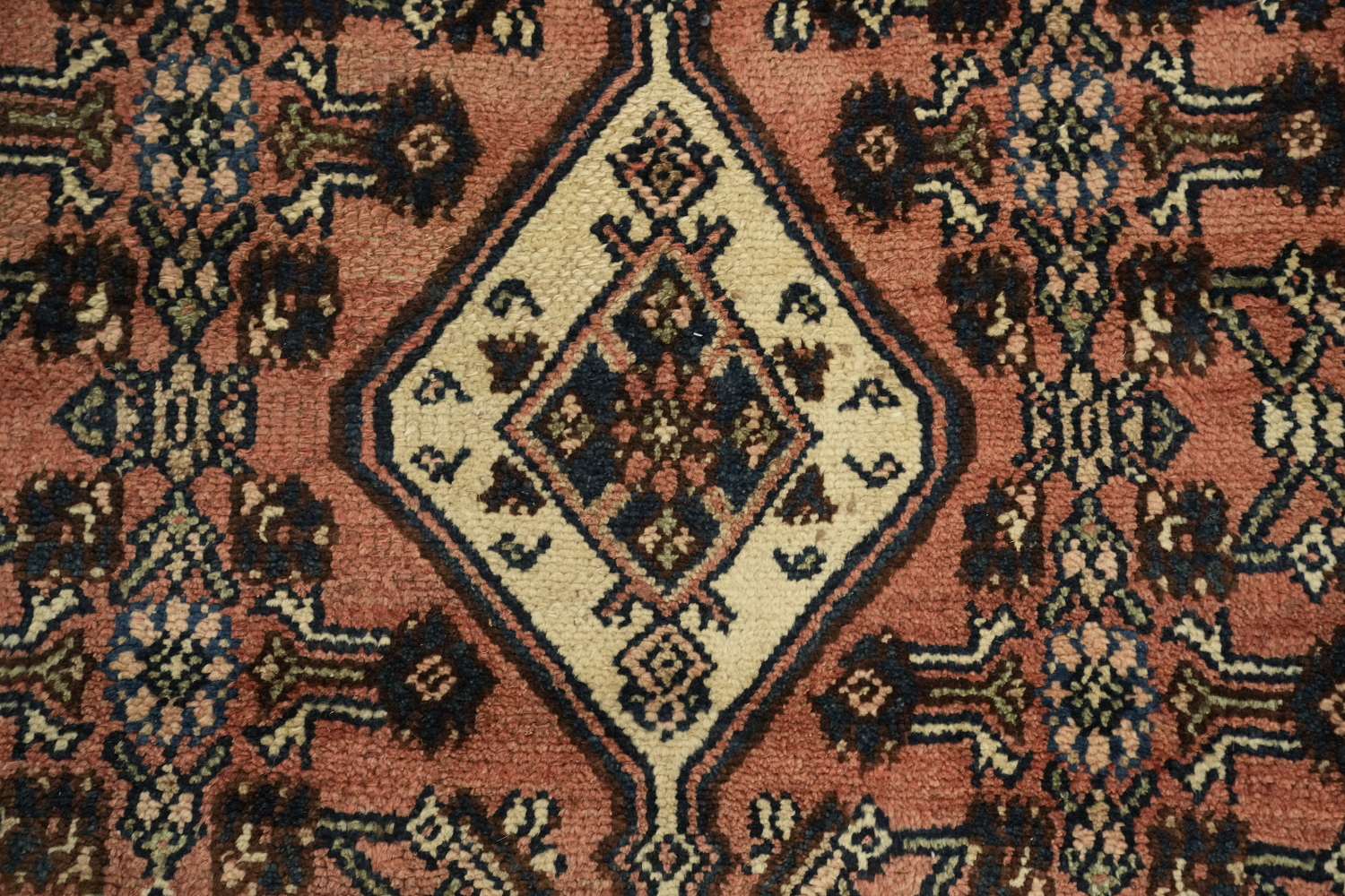 Vintage Hamedan Persian Runner Rug 3x10