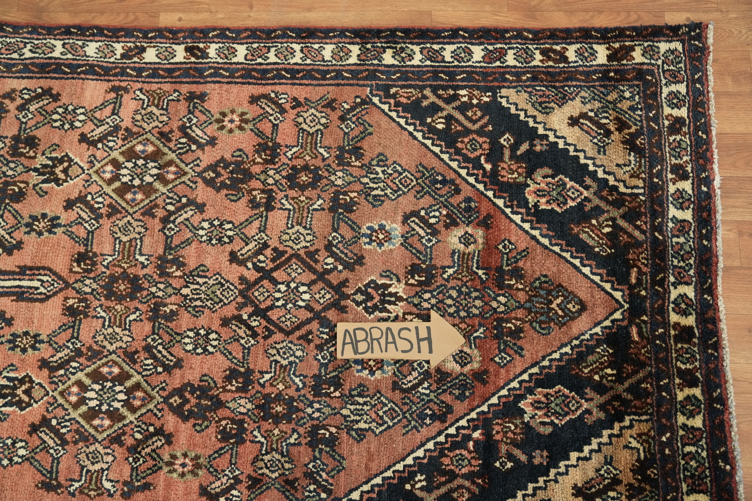 Vintage Hamedan Persian Runner Rug 3x10
