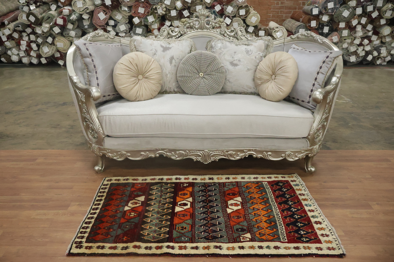 Geometric Gabbeh Persian Area Rug 3x5