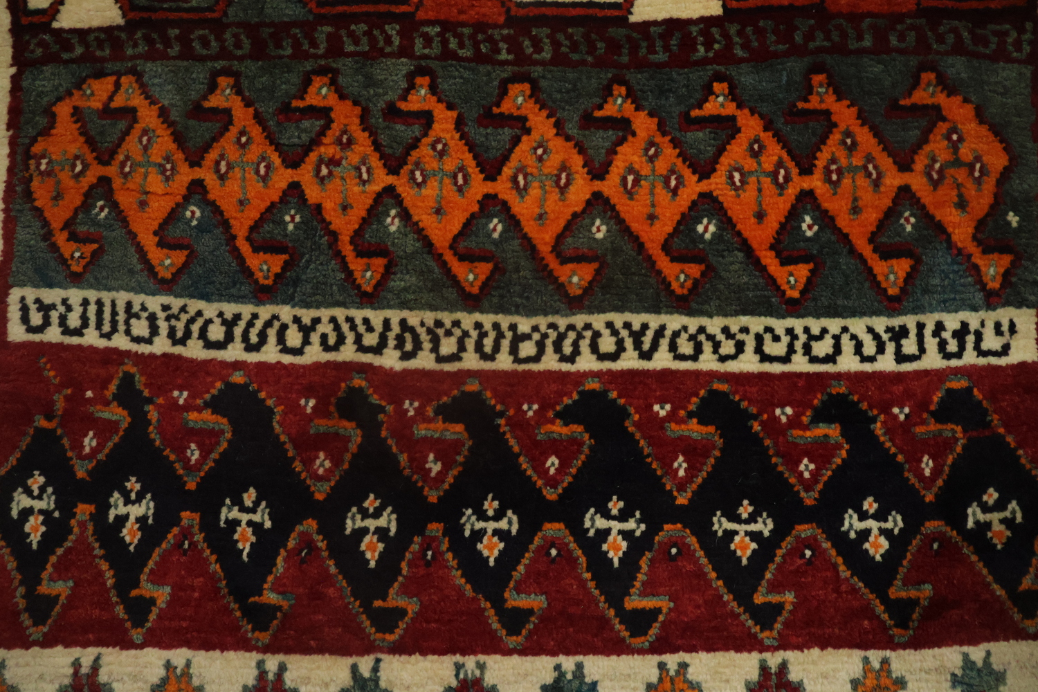 Geometric Gabbeh Persian Area Rug 3x5