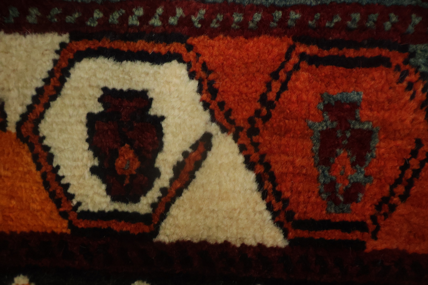 Geometric Gabbeh Persian Area Rug 3x5