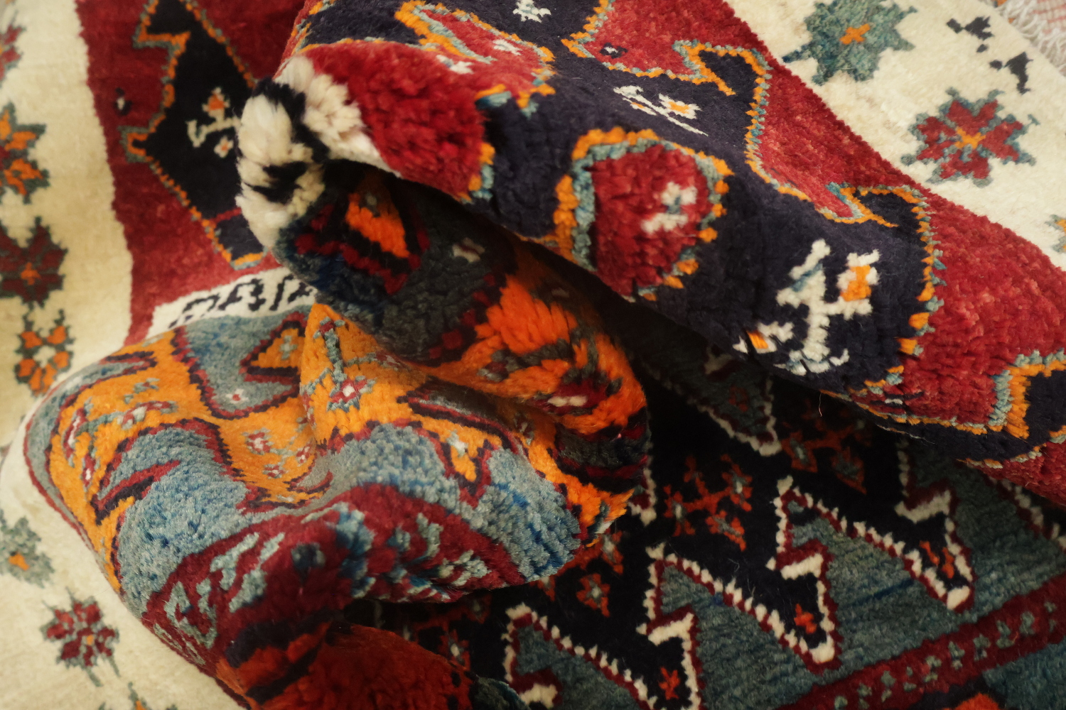 Geometric Gabbeh Persian Area Rug 3x5