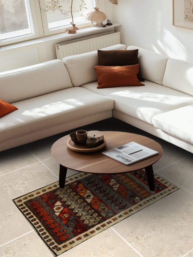 Geometric Gabbeh Persian Area Rug 3x5