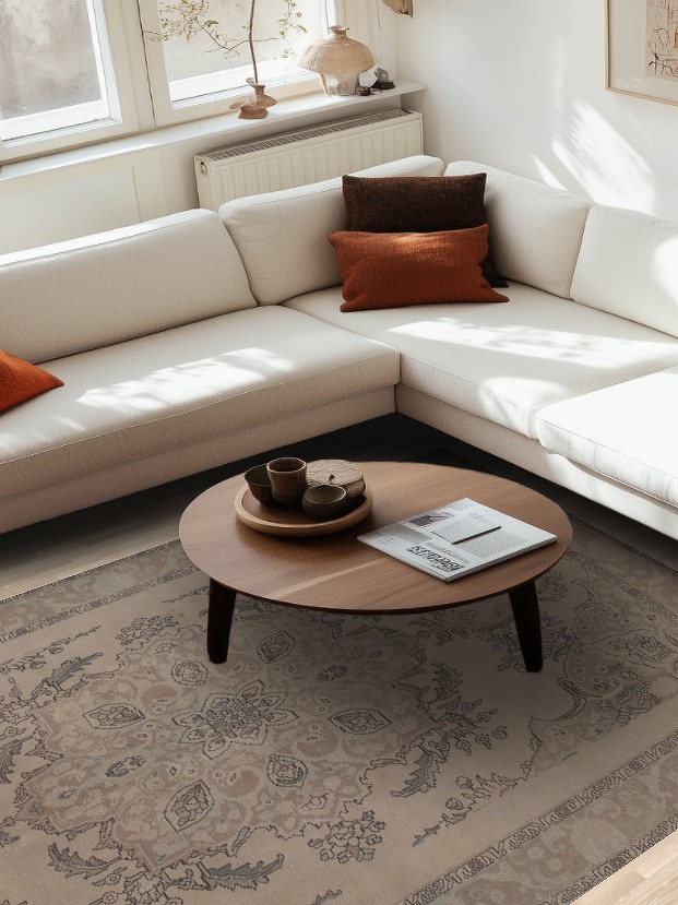 Distressed Wool Tabriz Persian Area Rug 6x10
