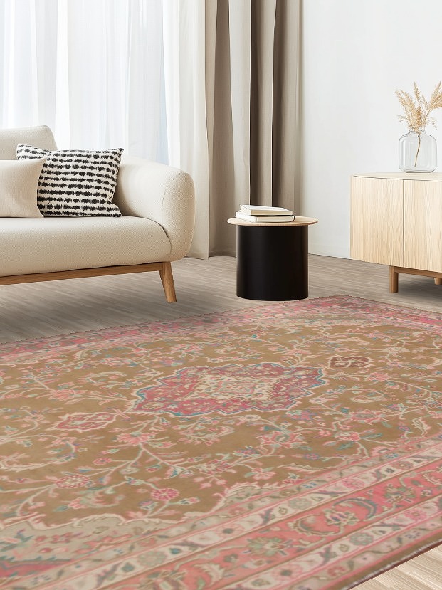 Light Brown Hamedan Persian Area Rug 7x11