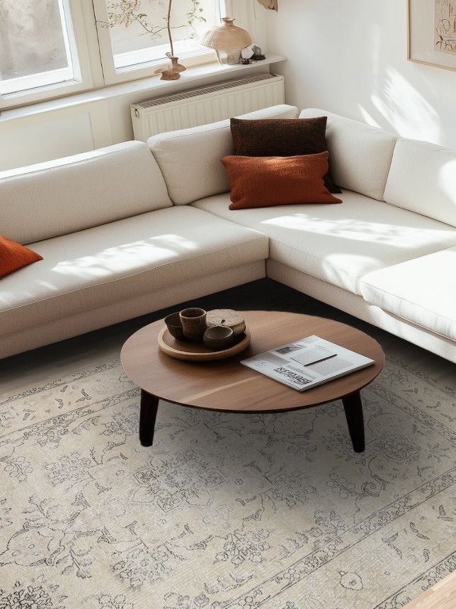 Distressed Wool Tabriz Persian Area Rug 7x10