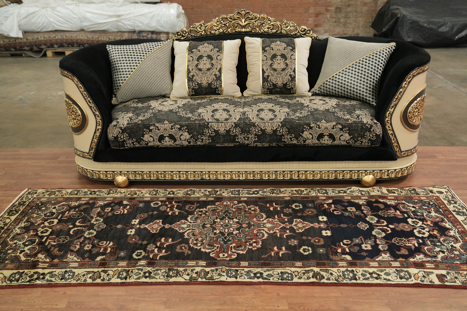 Vintage Lilian Persian Runner Rug 3x9