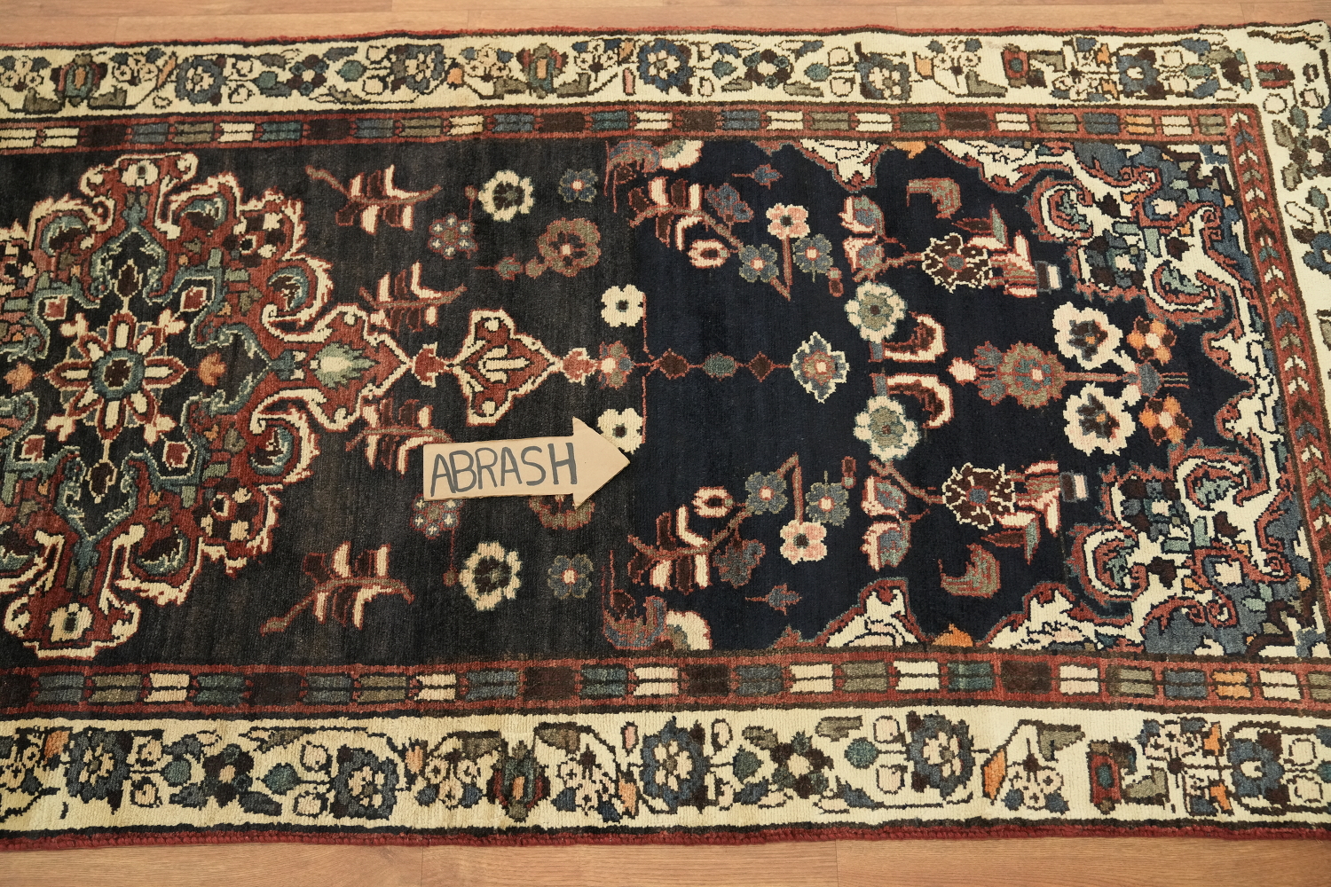 Vintage Lilian Persian Runner Rug 3x9