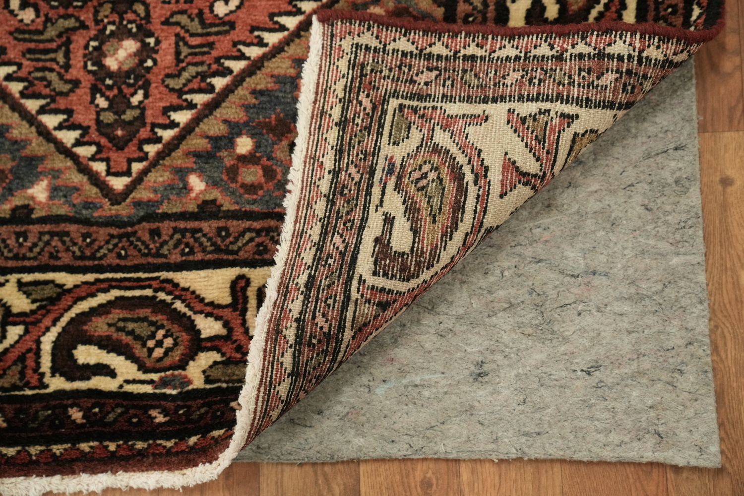 Vintage Wool Hamedan Persian Runner Rug 3x10