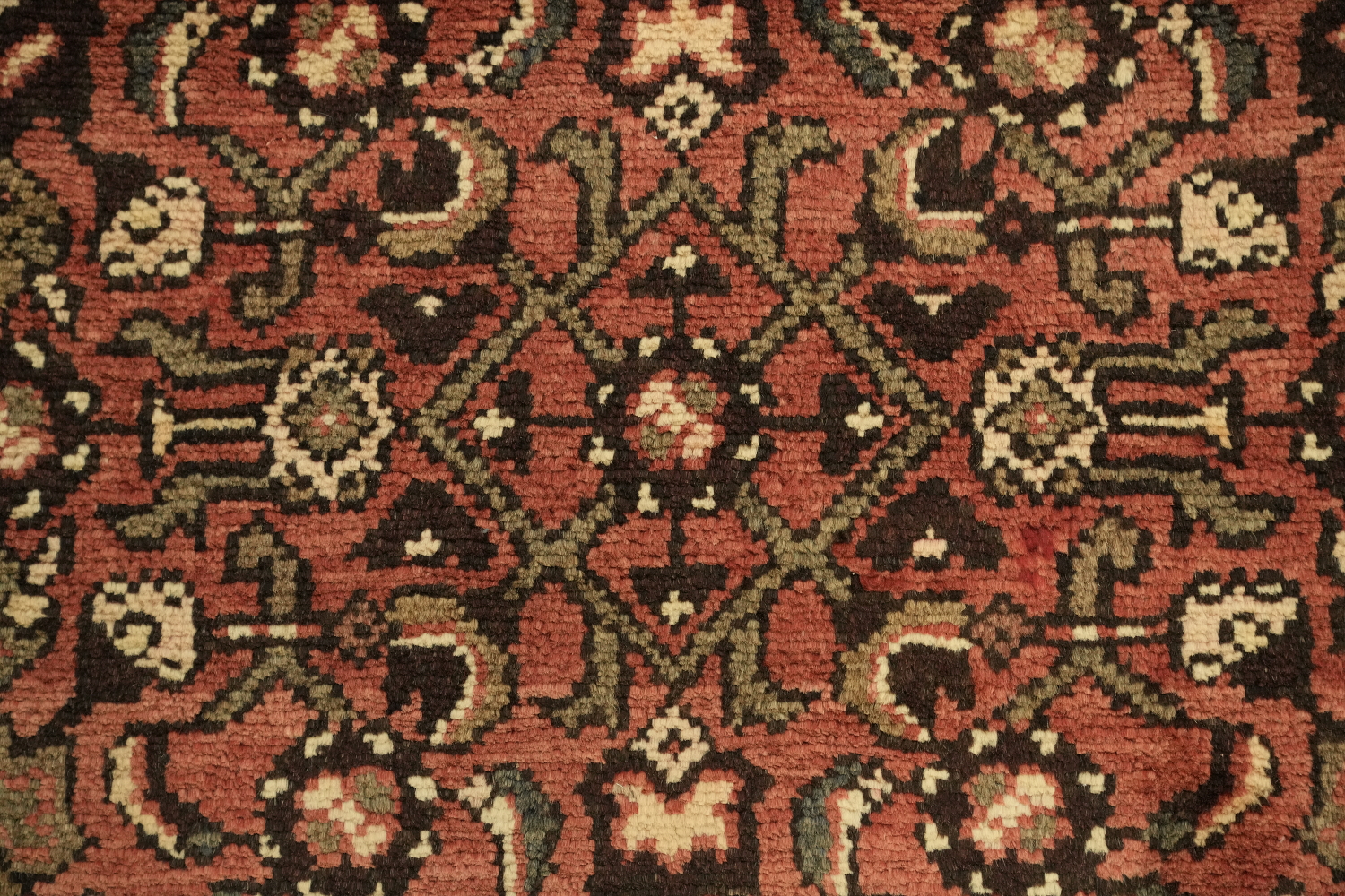 Vintage Wool Hamedan Persian Runner Rug 3x10