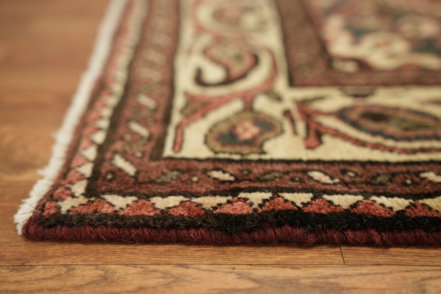Vintage Wool Hamedan Persian Runner Rug 3x10