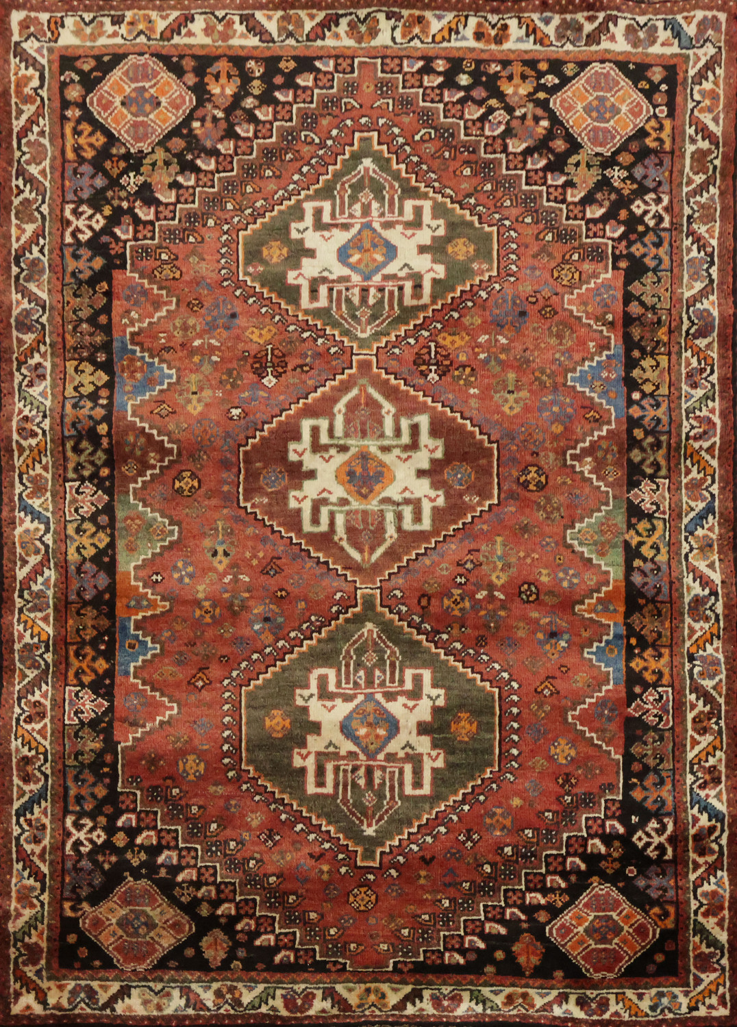 Tribal Abadeh Nafar Persian Rug 4x5