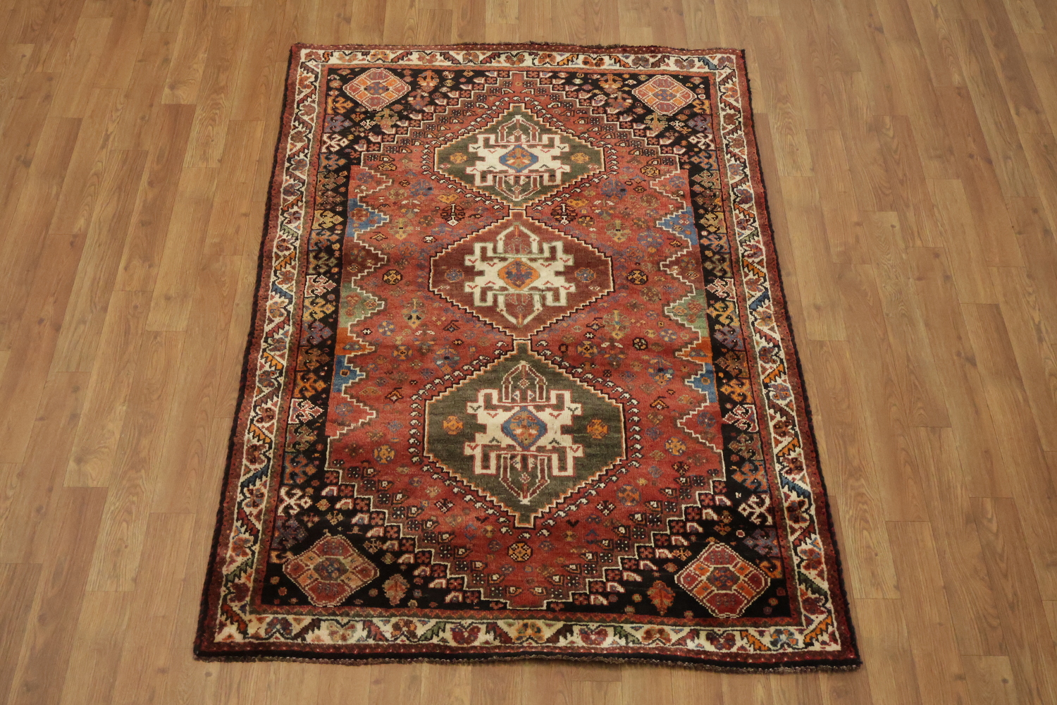 Tribal Abadeh Nafar Persian Rug 4x5