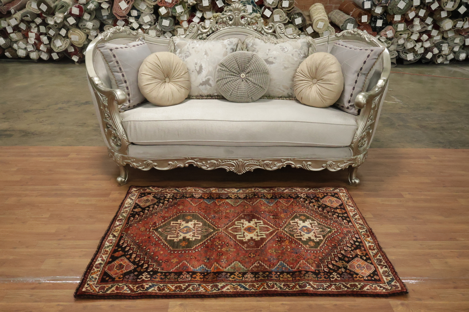 Tribal Abadeh Nafar Persian Rug 4x5