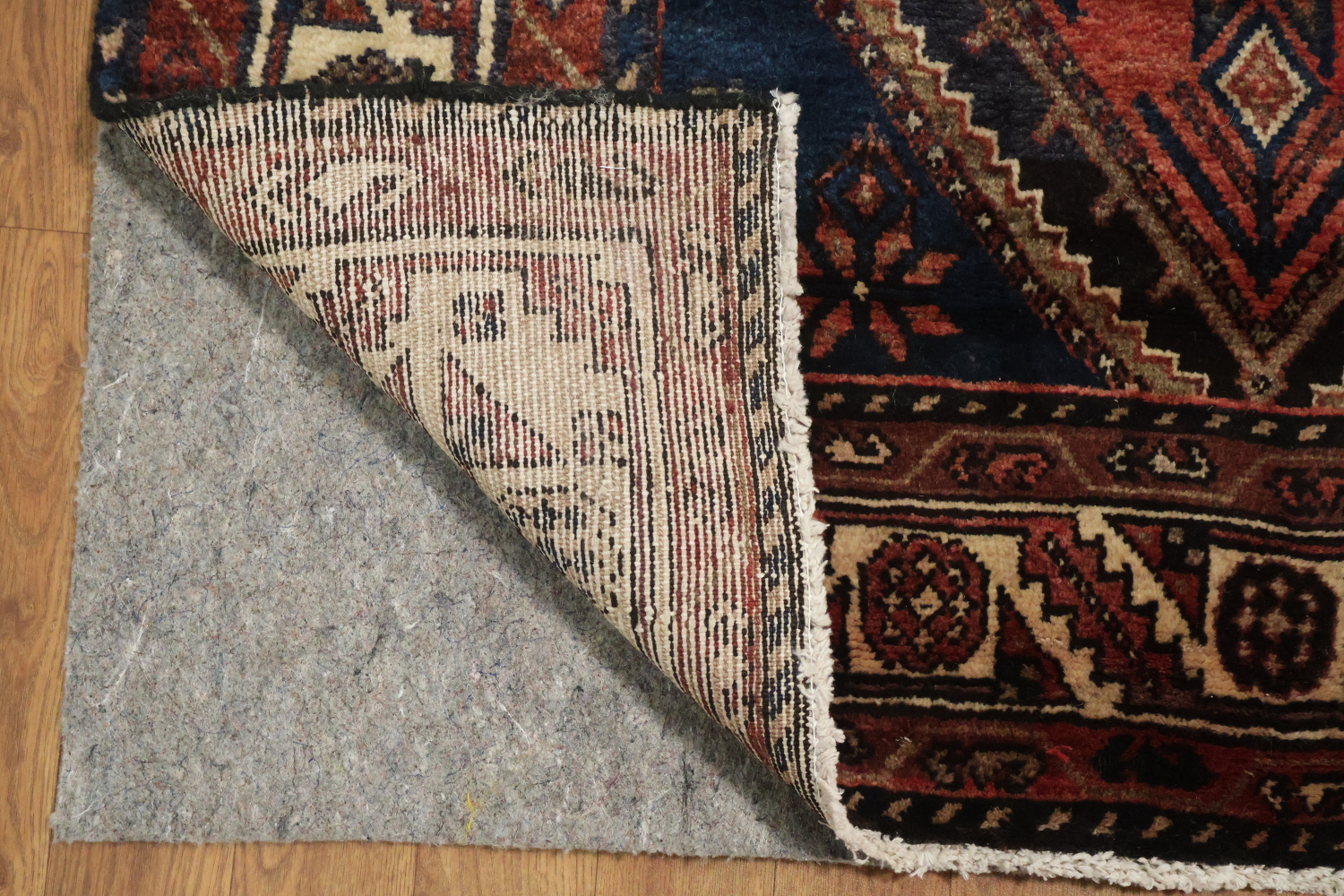 Geometric Hamedan Persian Runner Rug 4x10