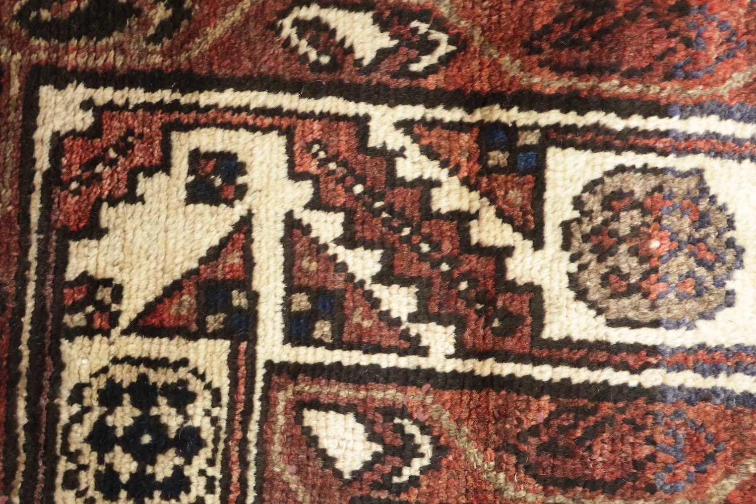 Geometric Hamedan Persian Runner Rug 4x10