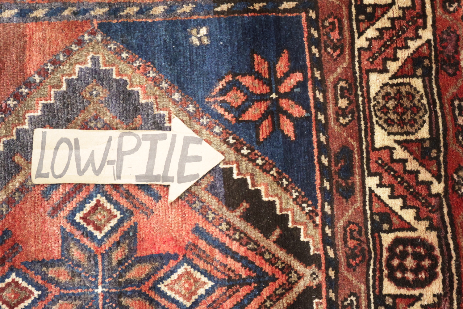 Geometric Hamedan Persian Runner Rug 4x10