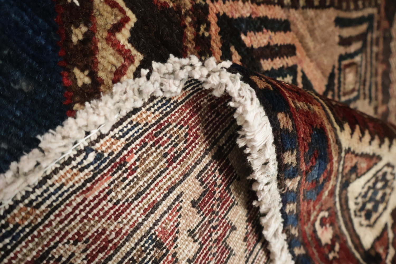 Geometric Hamedan Persian Runner Rug 4x10