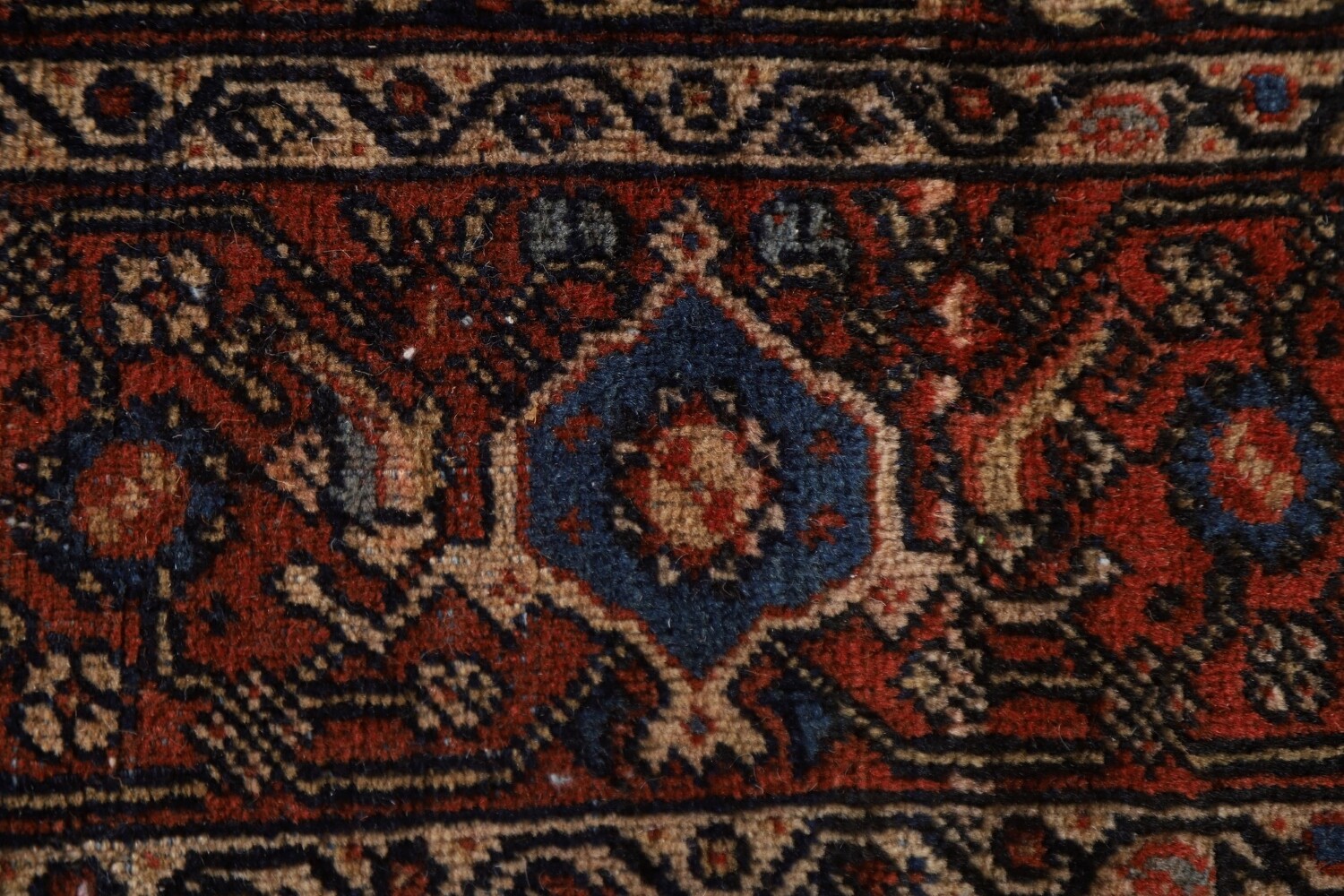 Pre-1900 Antique Vegetable Dye Sarouk Farhan Persian Rug 7x16